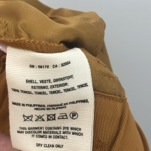 Cartonnier Tan Brown Paper Bag Pants Pleated Belt Womens 6 - Picture 4 of 7